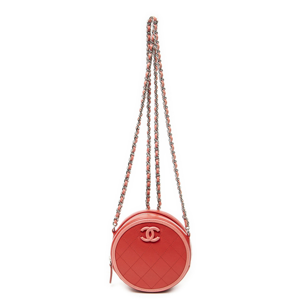 Chanel Color Pop Round Chain Clutch